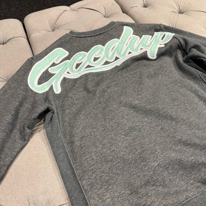 Geedup OS Script Crewneck 'Grey Teal' (Second hand)