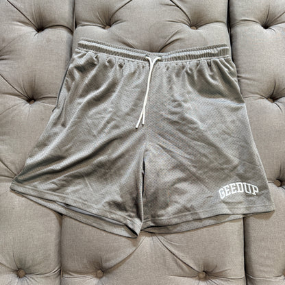 Geedup Small Logo Mesh Shorts 'Grey' (Second hand)