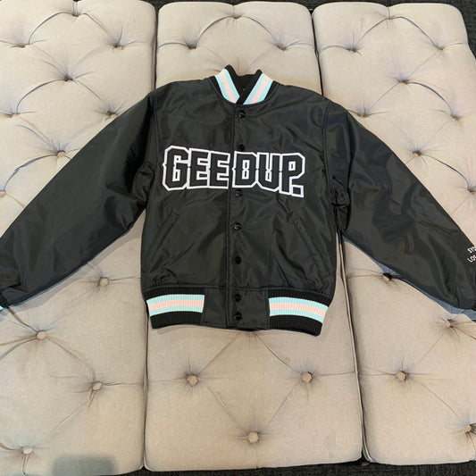 Geedup Company Varsity Jacket 'Black/Teal' (Second hand)