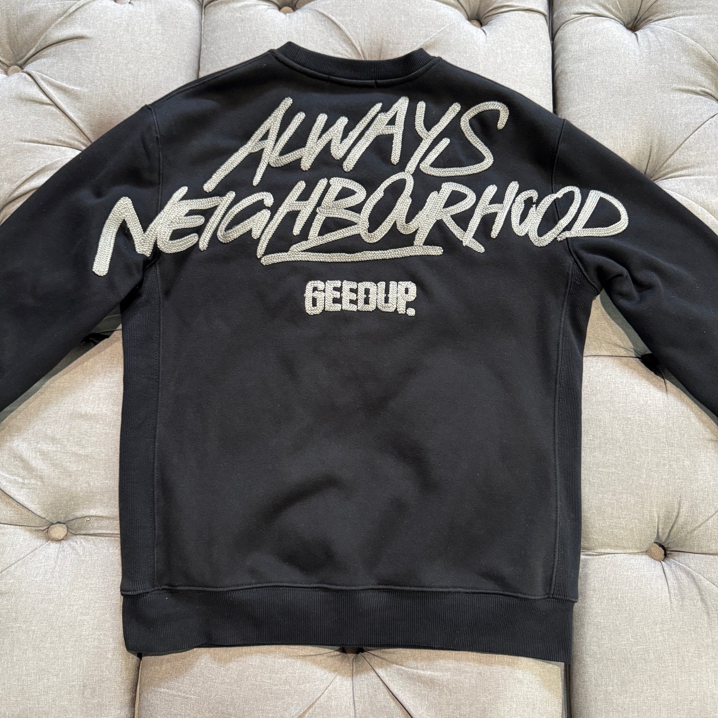 Geedup Always Neighbourhood Crewneck 'Black Grey' (Second hand)
