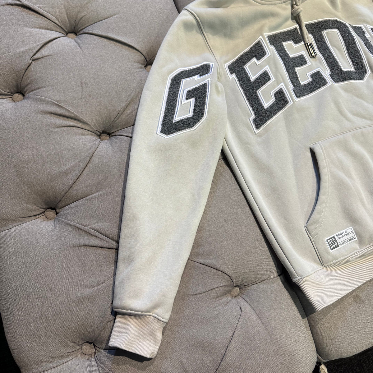 Geedup Team Logo Hoodie 'Grey Monochrome' (Second hand)