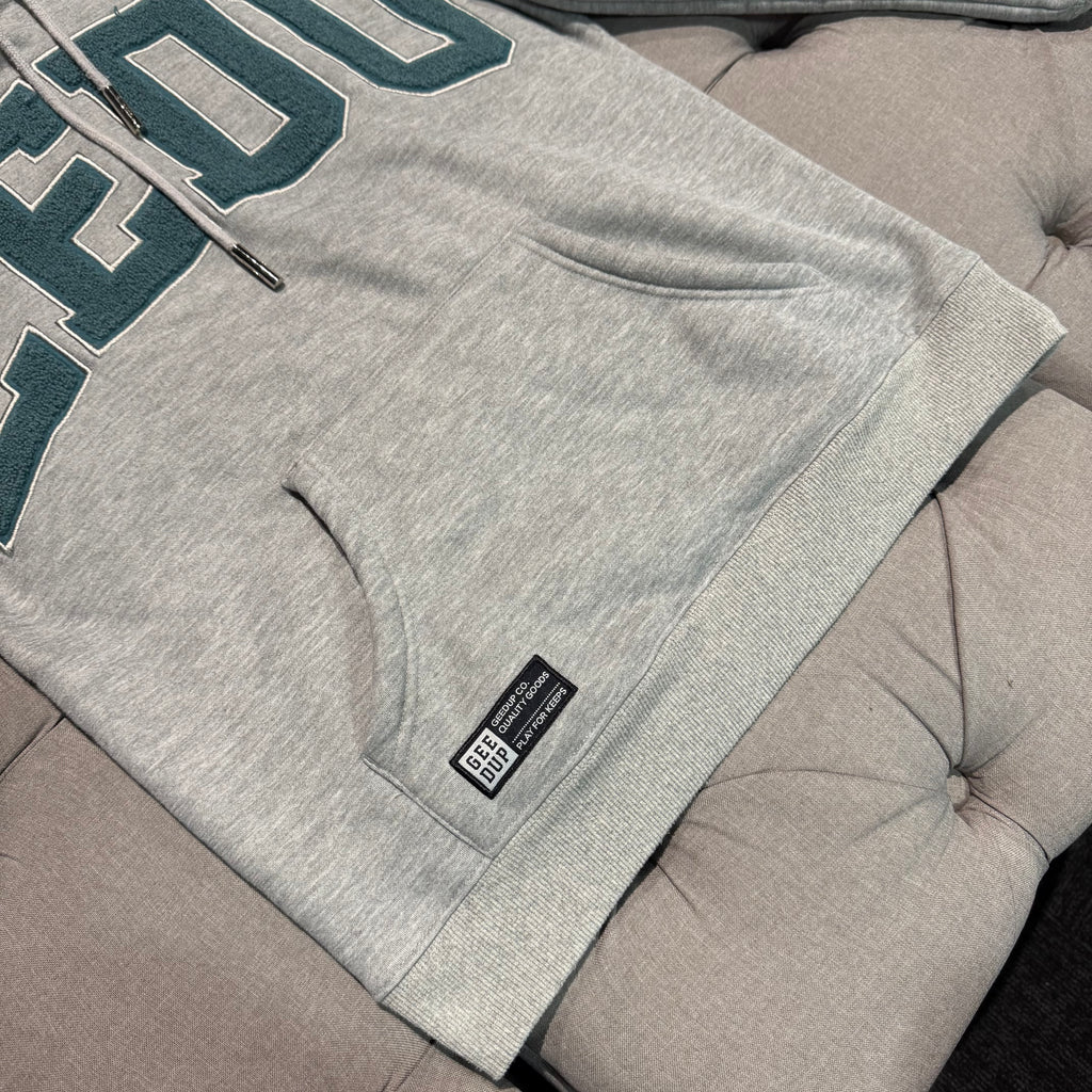 Geedup Team Logo Hoodie 'Grey Aqua Green' (Second hand)
