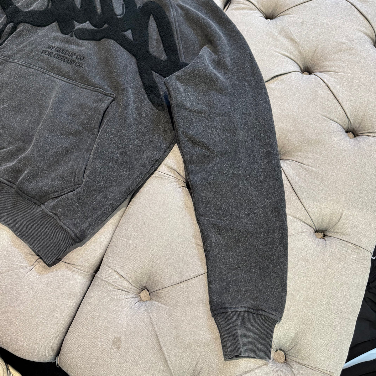 Geedup Handstyle Hoodie 'Washed Black' (Brand New)
