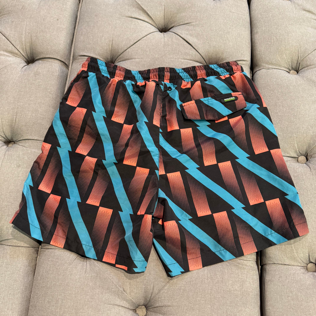 Nautica Competition Lindeman Swim Shorts 'Black Blue Orange' (Second hand)