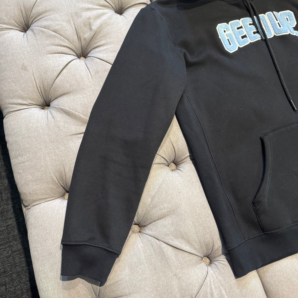Geedup Play For Keeps Hoodie 'Black Baby Blue' (Second hand)
