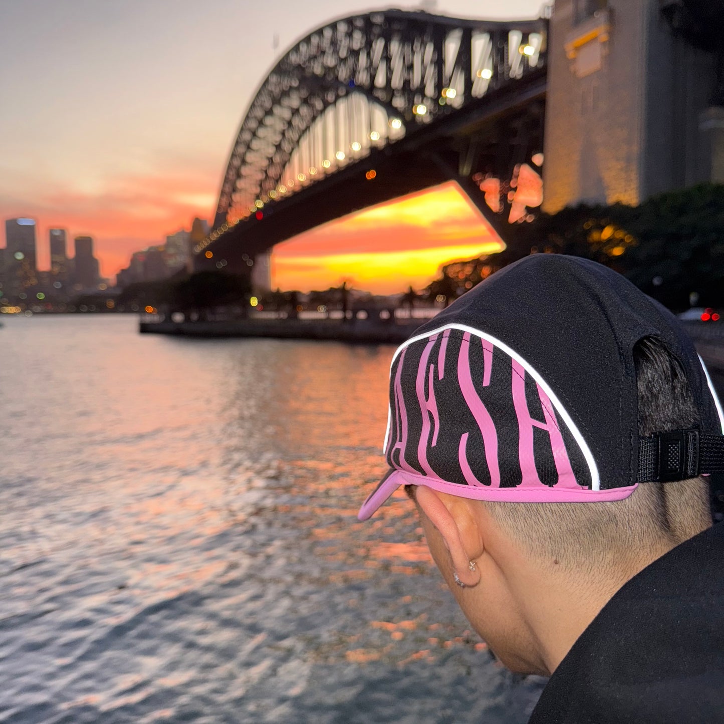 THE KAFSH HAT 'BLACK/PINK/REFLECTIVE'