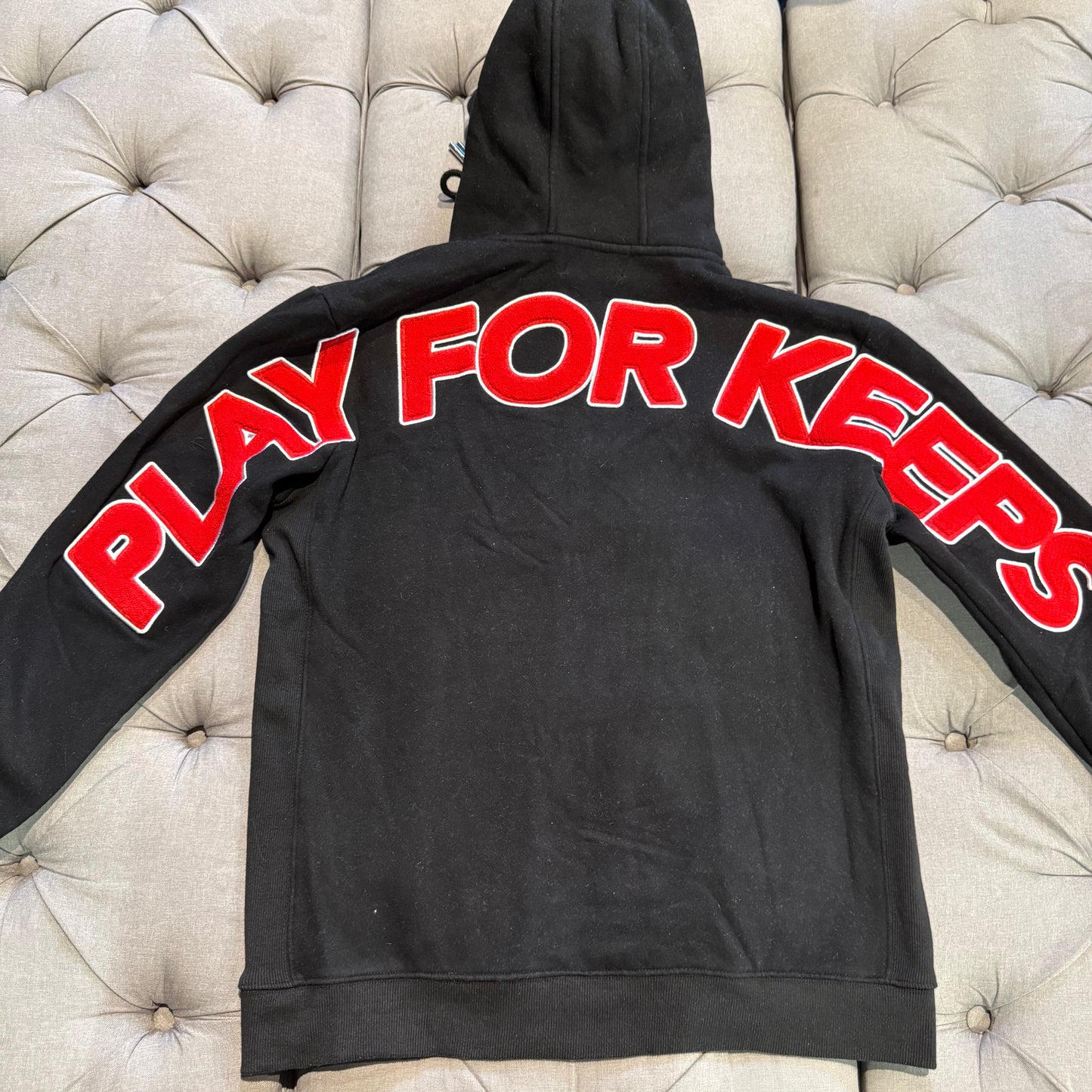 Geedup Play For Keeps Hoodie 'Black Red' (Second hand)