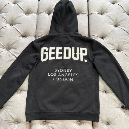 Geedup Cities Hoodie 'Black White' (Second hand)