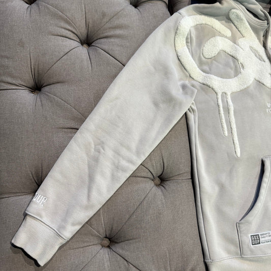 Geedup Handstyle Hoodie 'Grey White' (Second hand)