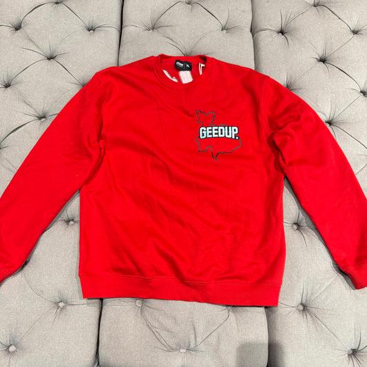 Geedup Proud To Be A Problem Crewneck 'Red' (Second hand)