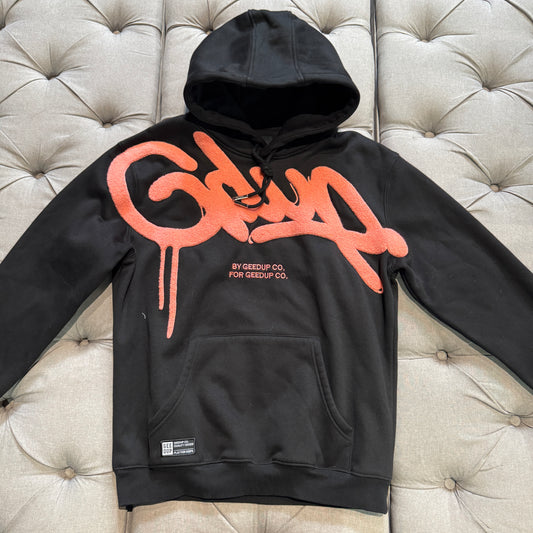 Geedup Handstyle Hoodie 'Black Peach' (Second hand)