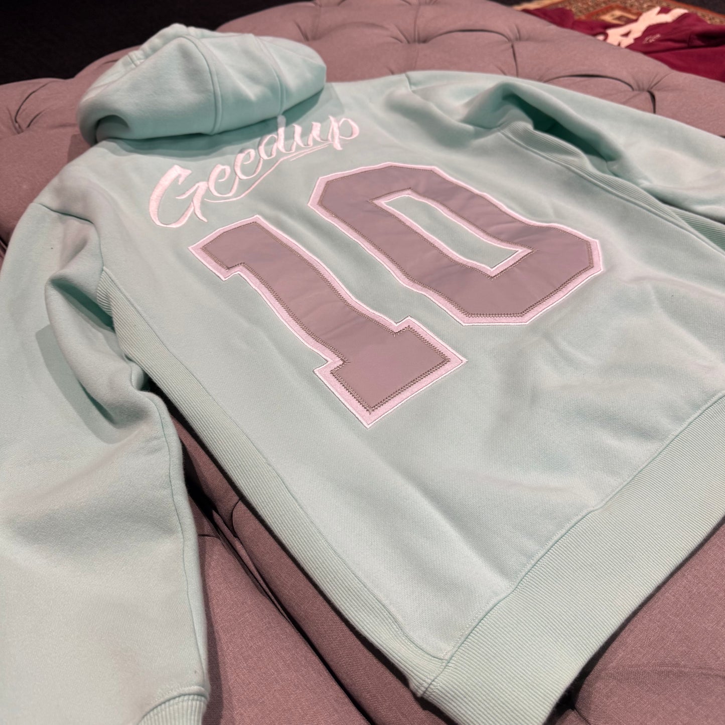 Geedup 10 Years In The Field Hoodie 'Teal/Aqua White' (Second hand)