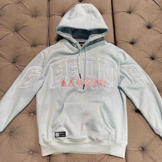 Geedup X Vanson Team Logo Hoodie 'Light Blue' (Second hand)