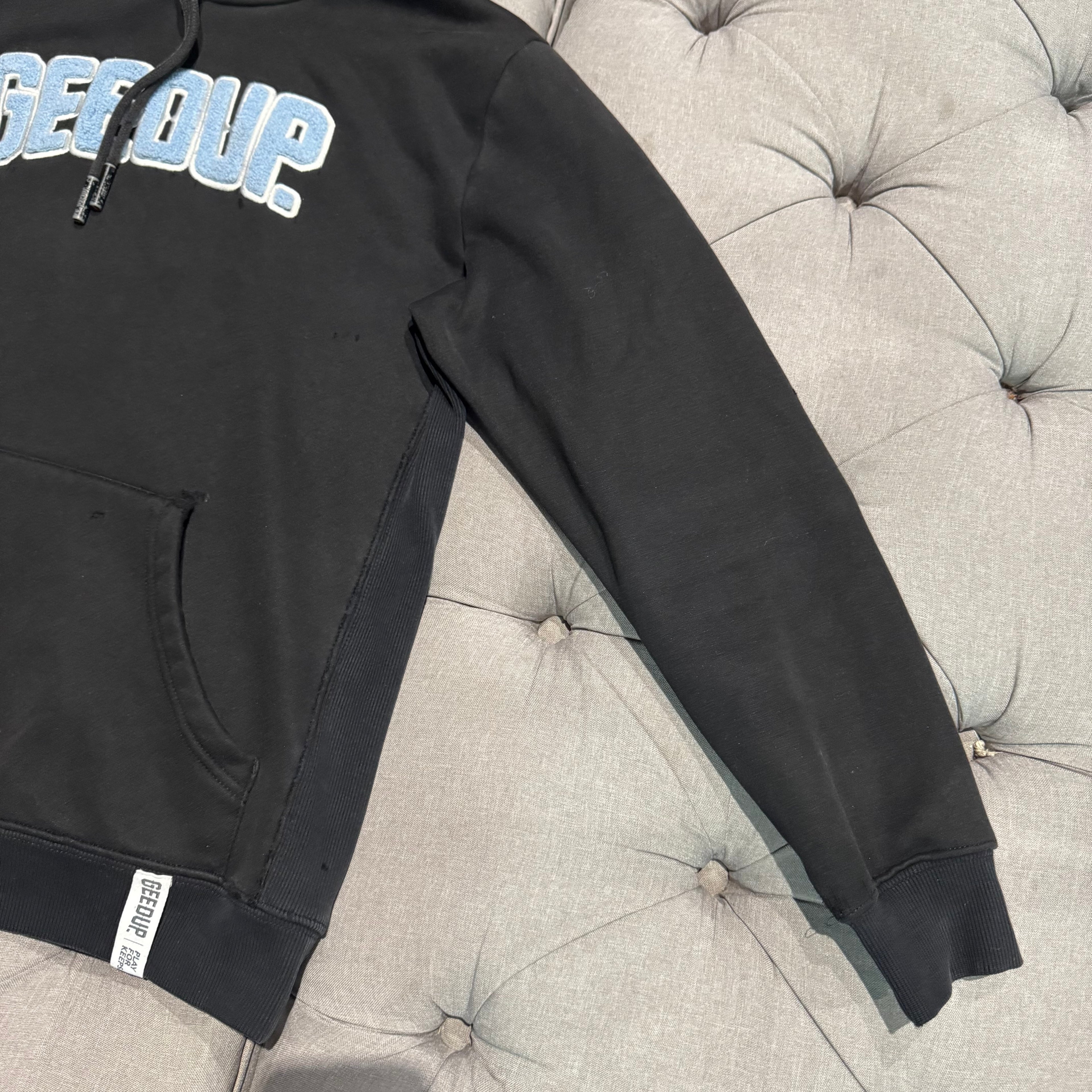 Geedup Play For Keeps Hoodie 'Black Baby Blue' (Second hand)
