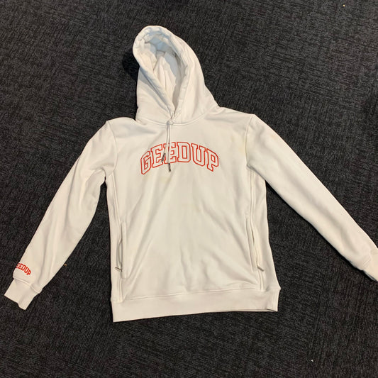 Geedup Team Logo Proud Hoodie 'White Red' (Second hand)