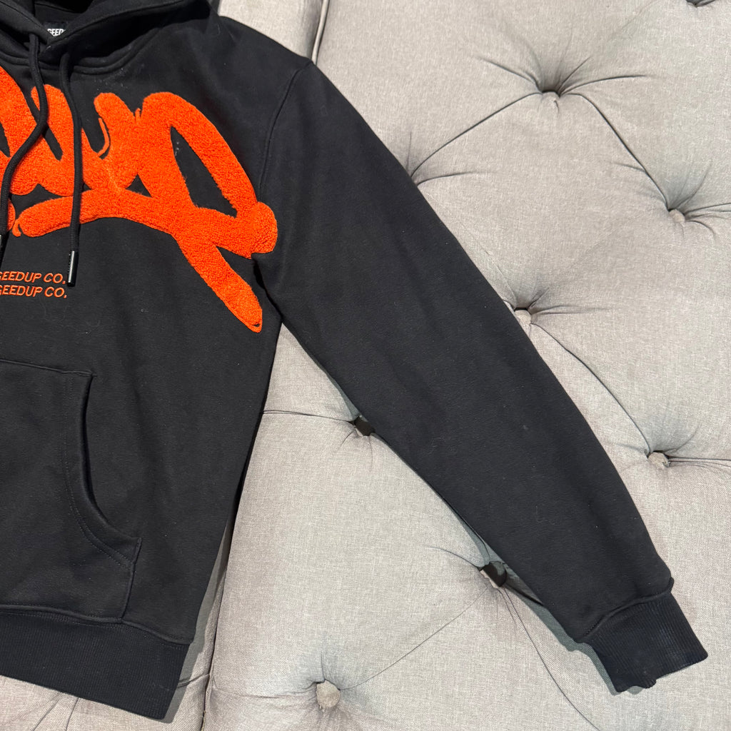 Geedup Handstyle Hoodie 'Black Burnt Orange' (Second hand)