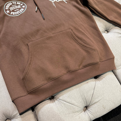 Geedup Proud To Be A Problem Hoodie 'Brown Teal' (Second hand)