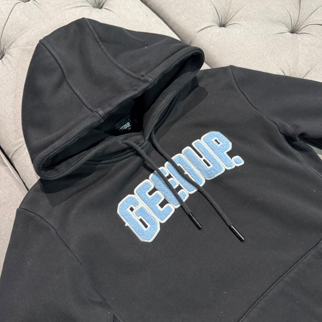 Geedup Play For Keeps Hoodie 'Black Baby Blue' (Second hand)