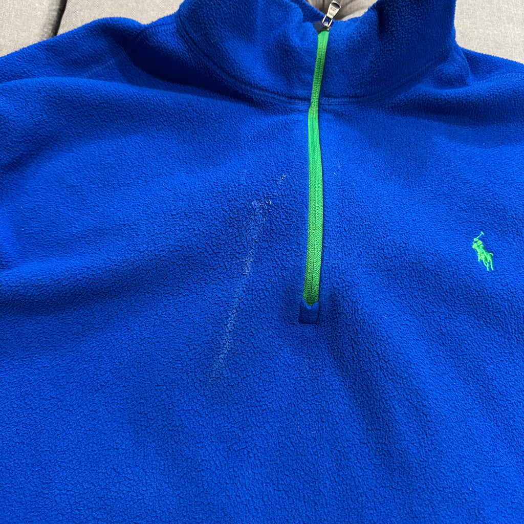Polo Ralph Lauren Fleece Qtr Zip Jacket 'Blue Green' (Second hand)