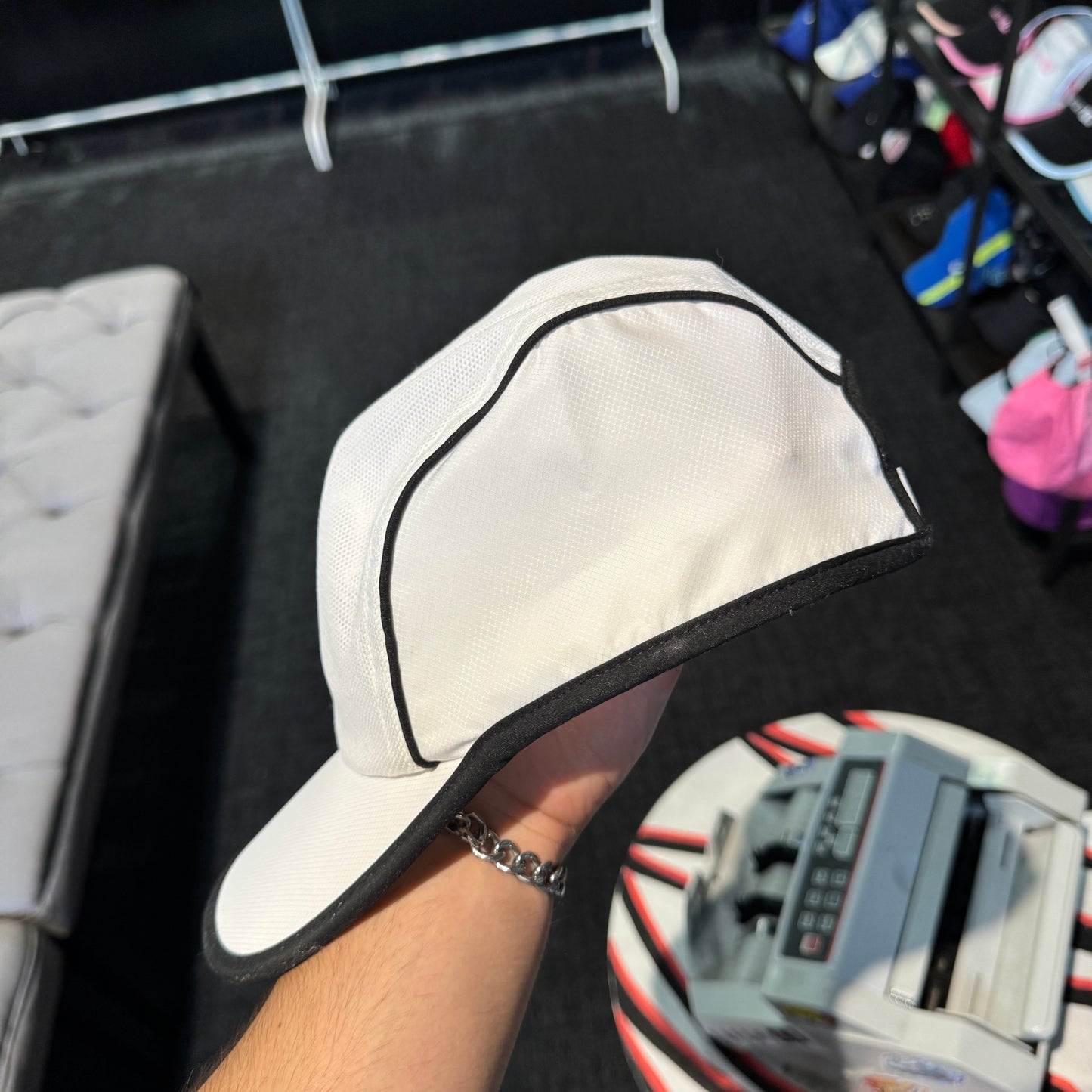 Lacoste 4 Pannel Cap 'White Red Black' (Second hand)