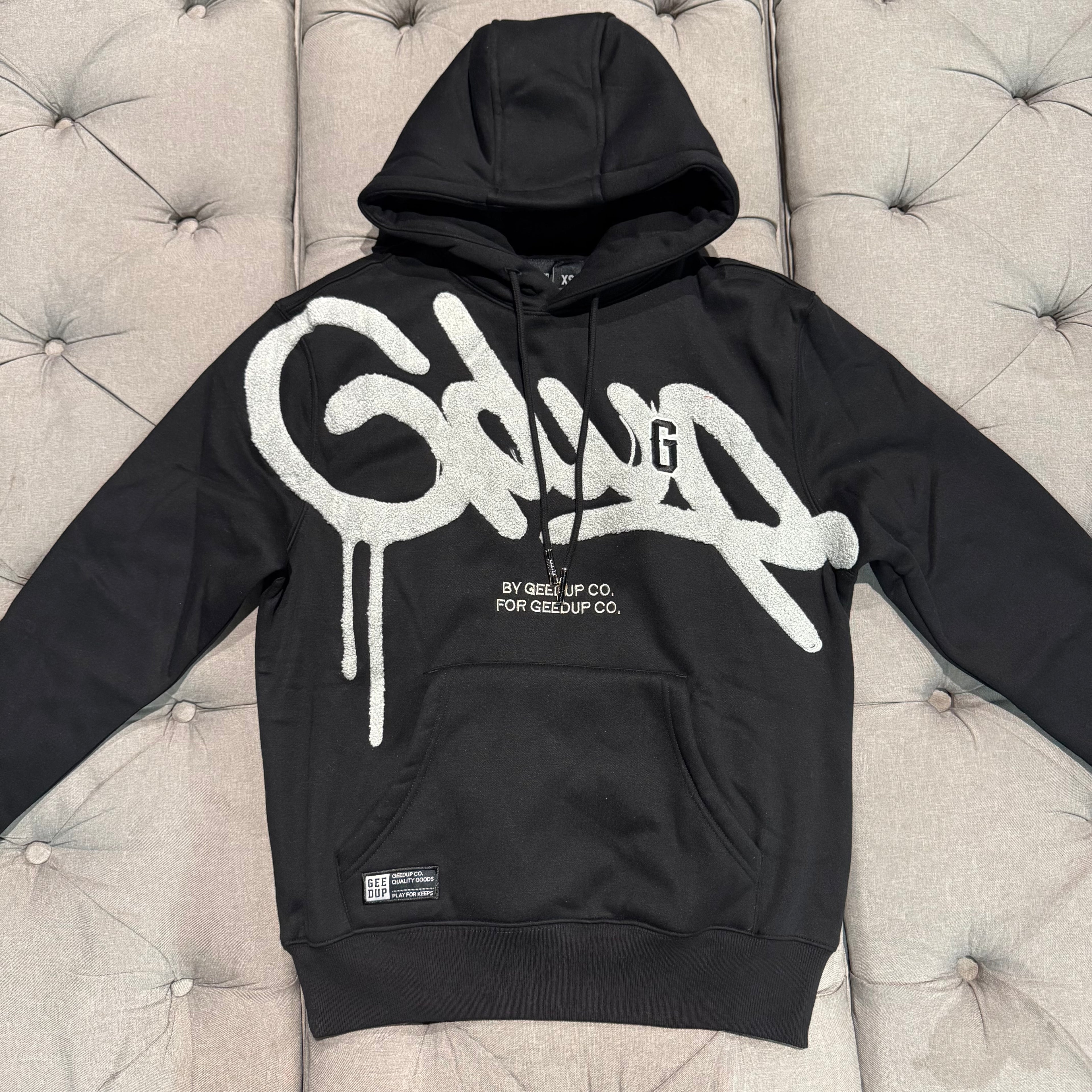 Geedup Handstyle G Hoodie 'Black Grey' (Brand New)