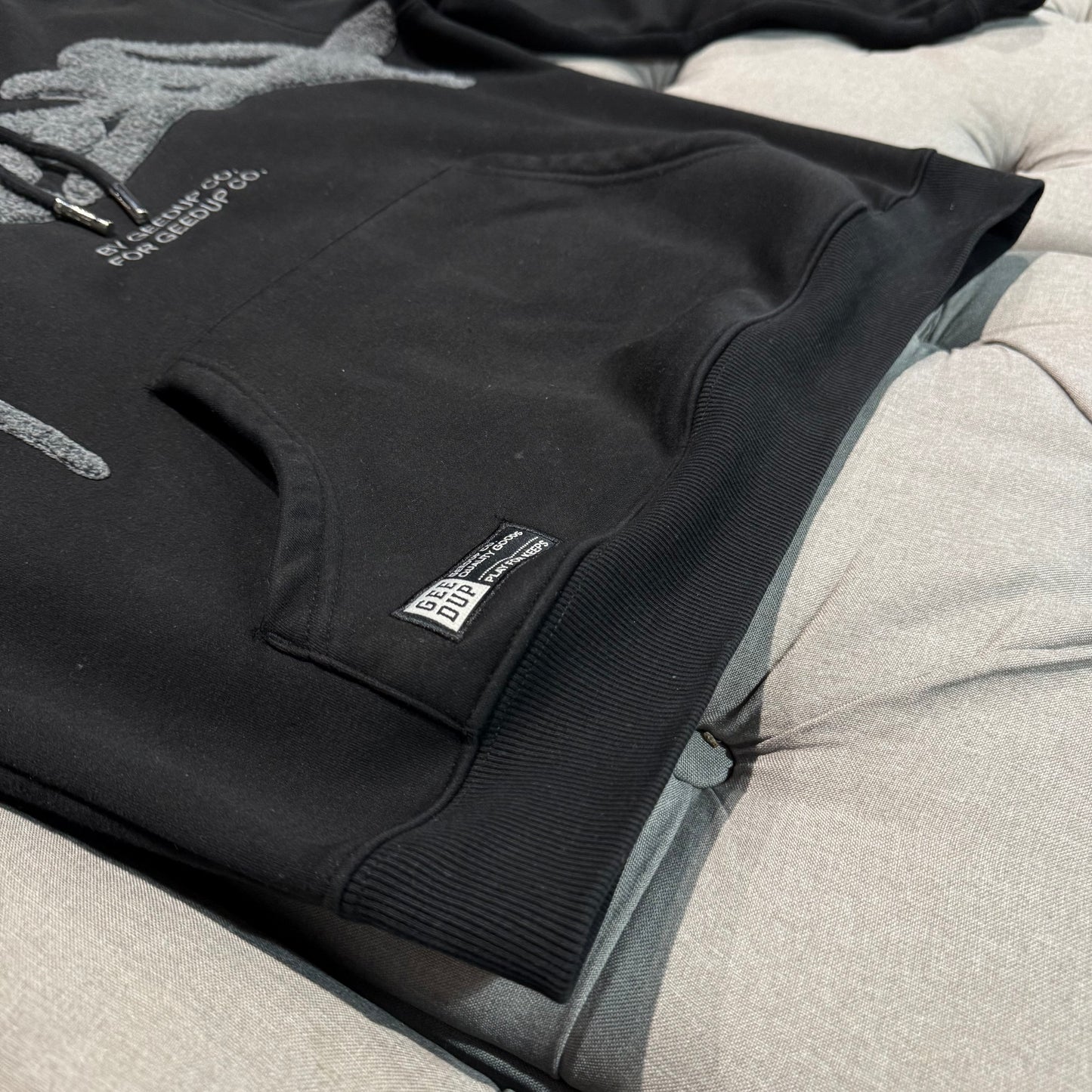 Geedup Handstyle Hoodie 'Grey Black' (Second hand)