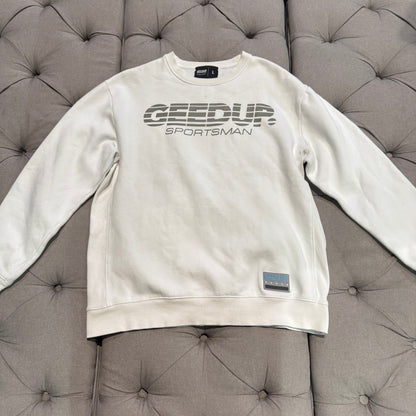 Geedup Sportsman Crewneck 'White Grey' (Second hand)