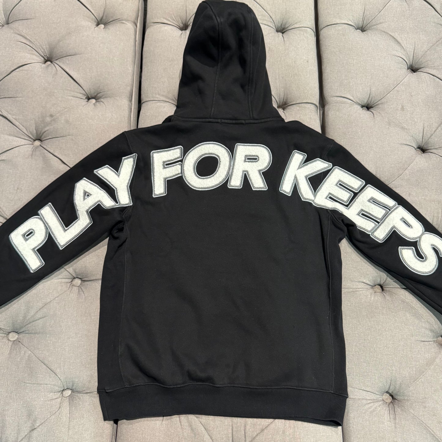 Geedup Play For Keeps Hoodie 'Black White' (Second hand)