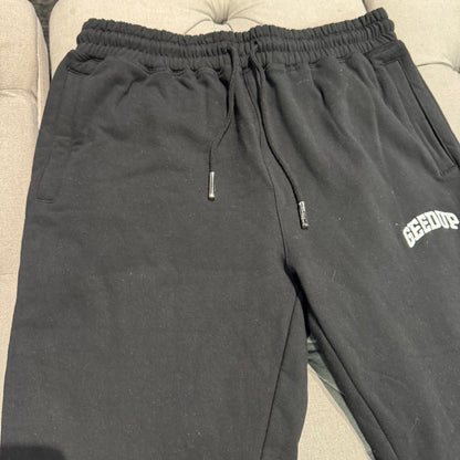 Geedup Micro Logo Track Pants 'Black White' (Second hand)