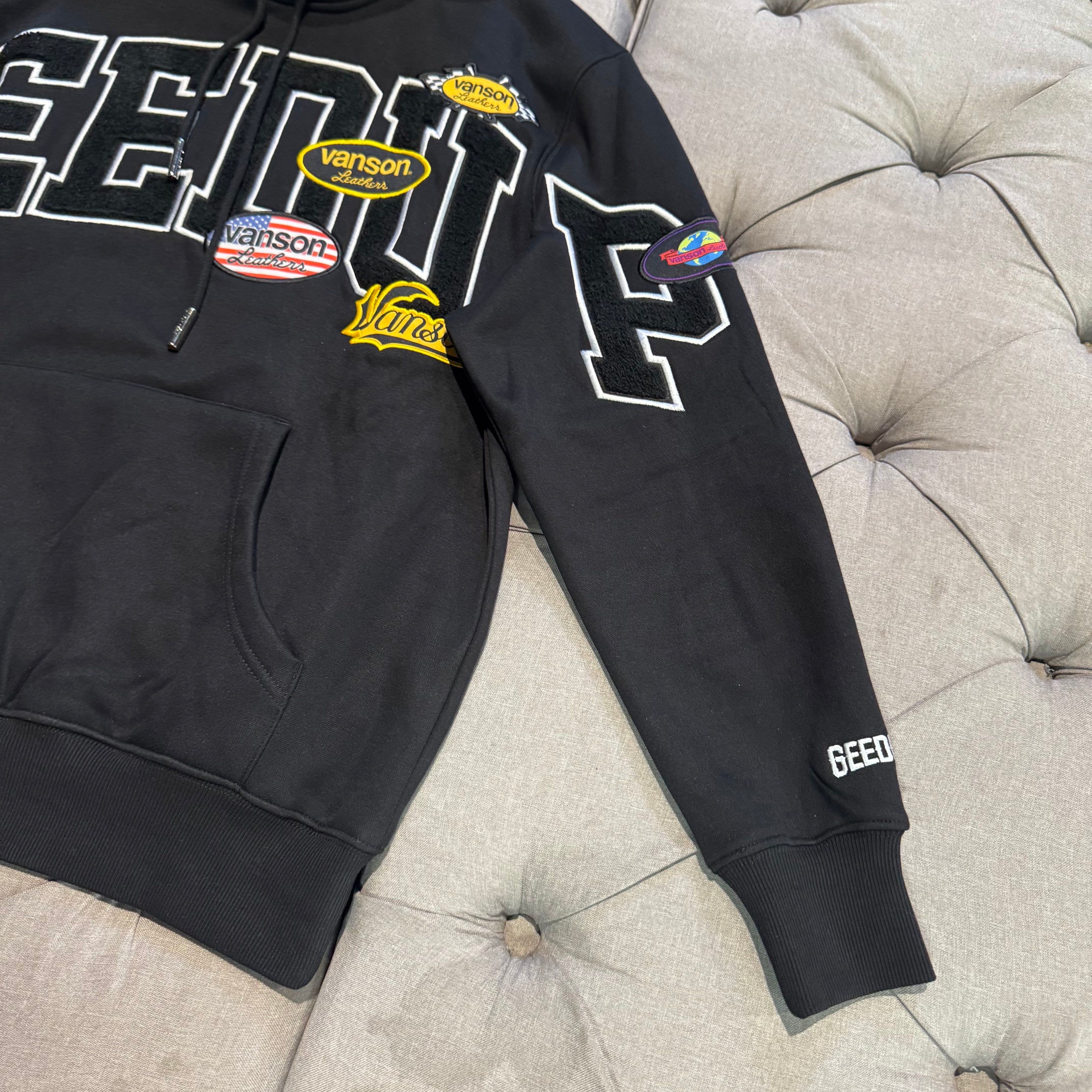 Geedup Team Logo X Vanson Hoodie 'Black' (Brand New)
