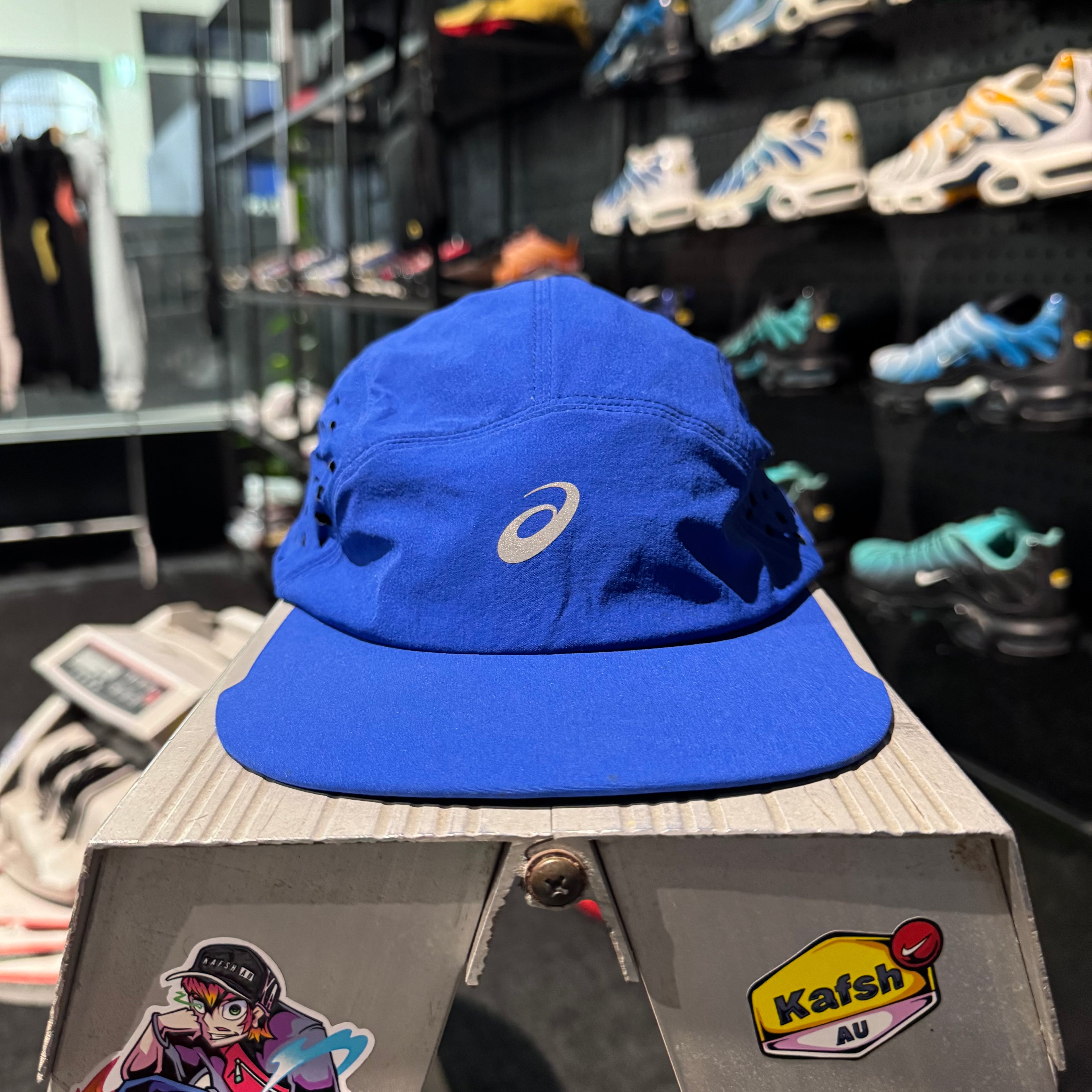 Asics Ultra Lightweight Running Cap 'Blue Reflective' (Second hand)