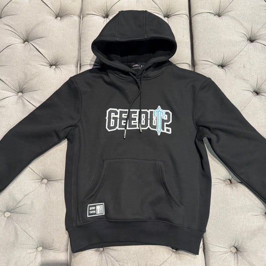 Geedup x Trapstar Play For Keeps Irongate Hoodie 'Black Blue' (Second hand)