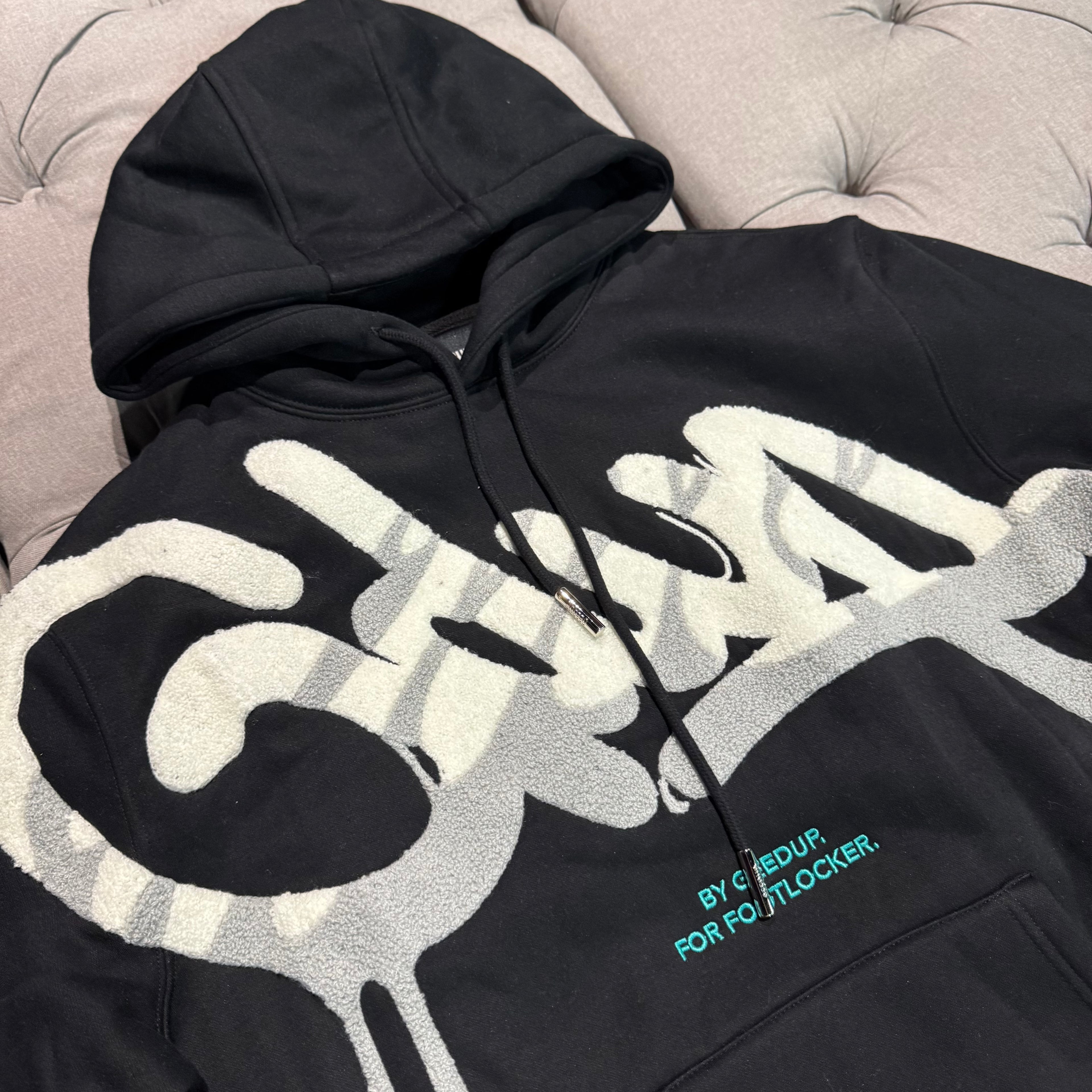 Geedup X Footlocker Handstyle Hoodie 'Black White' (Brand New)