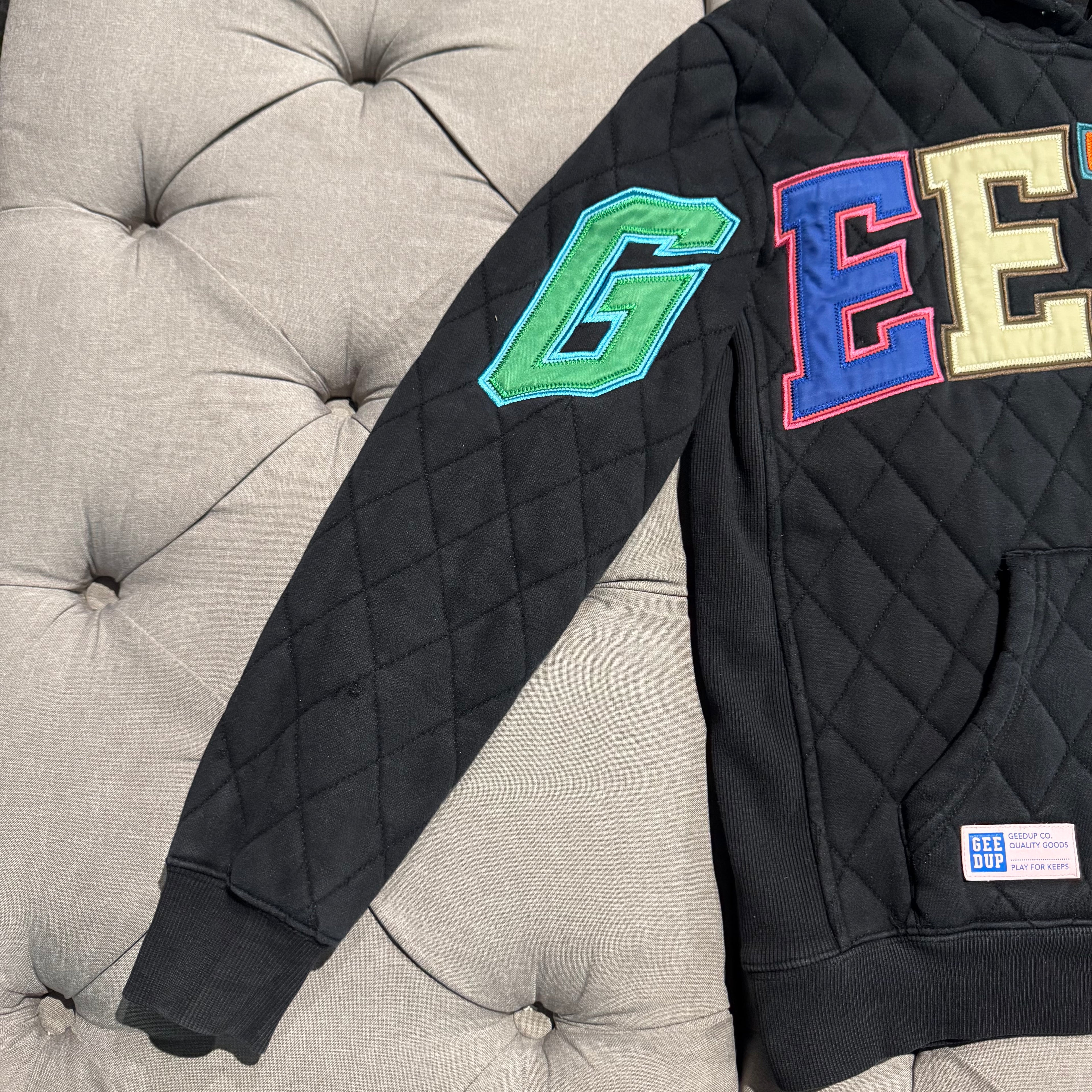 Geedup Team Logo Hoodie 'Holy Grail Multi Color 2.0 Quilt' (Second hand)