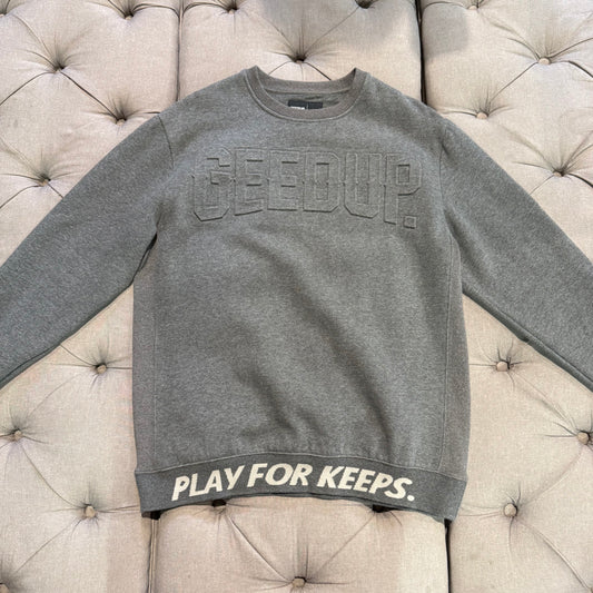 Geedup PFK Core Logo Embossed Crewneck 'Asphalt' (Second hand)