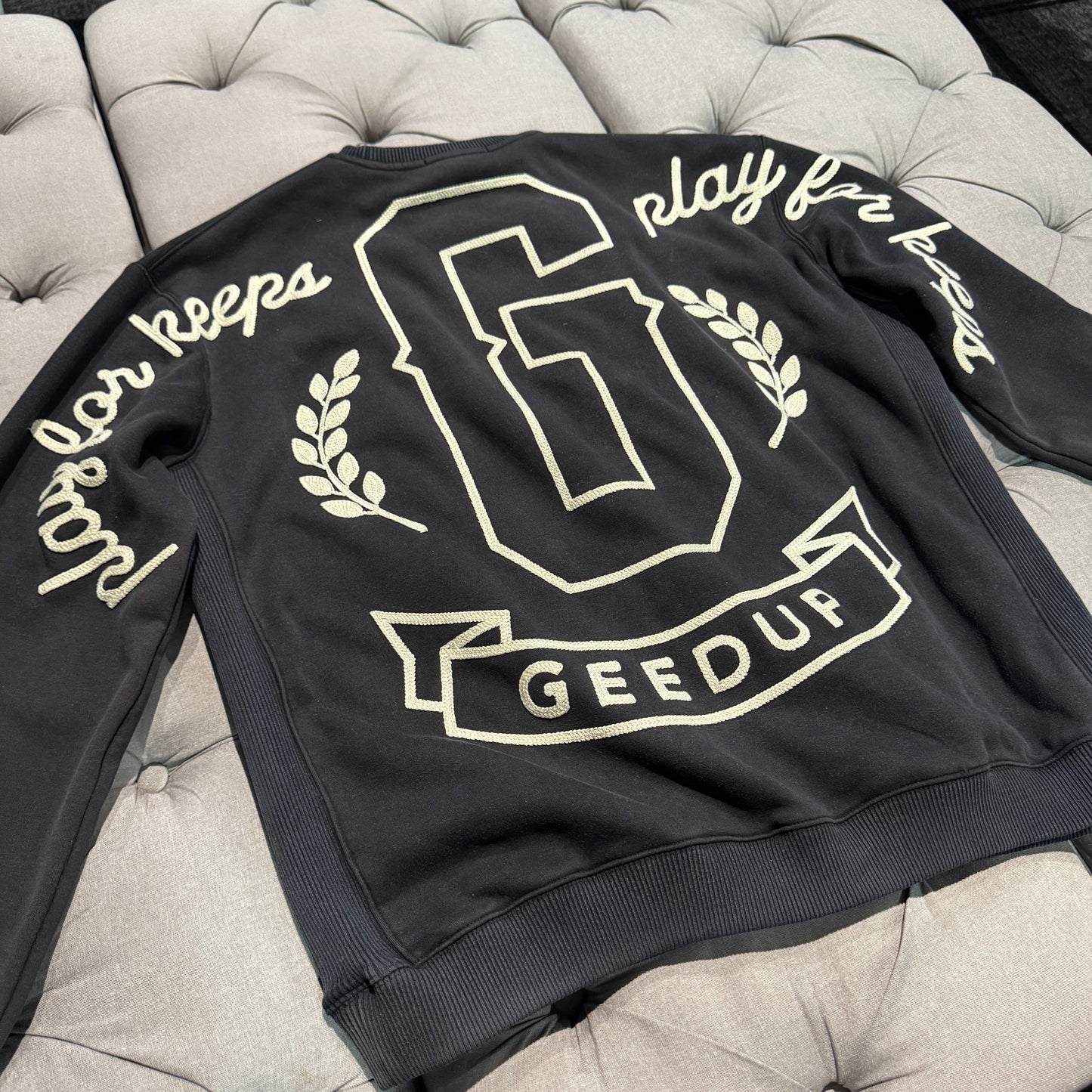 Geedup G Logo PFK Weave Crewneck 'Black' (Second hand)