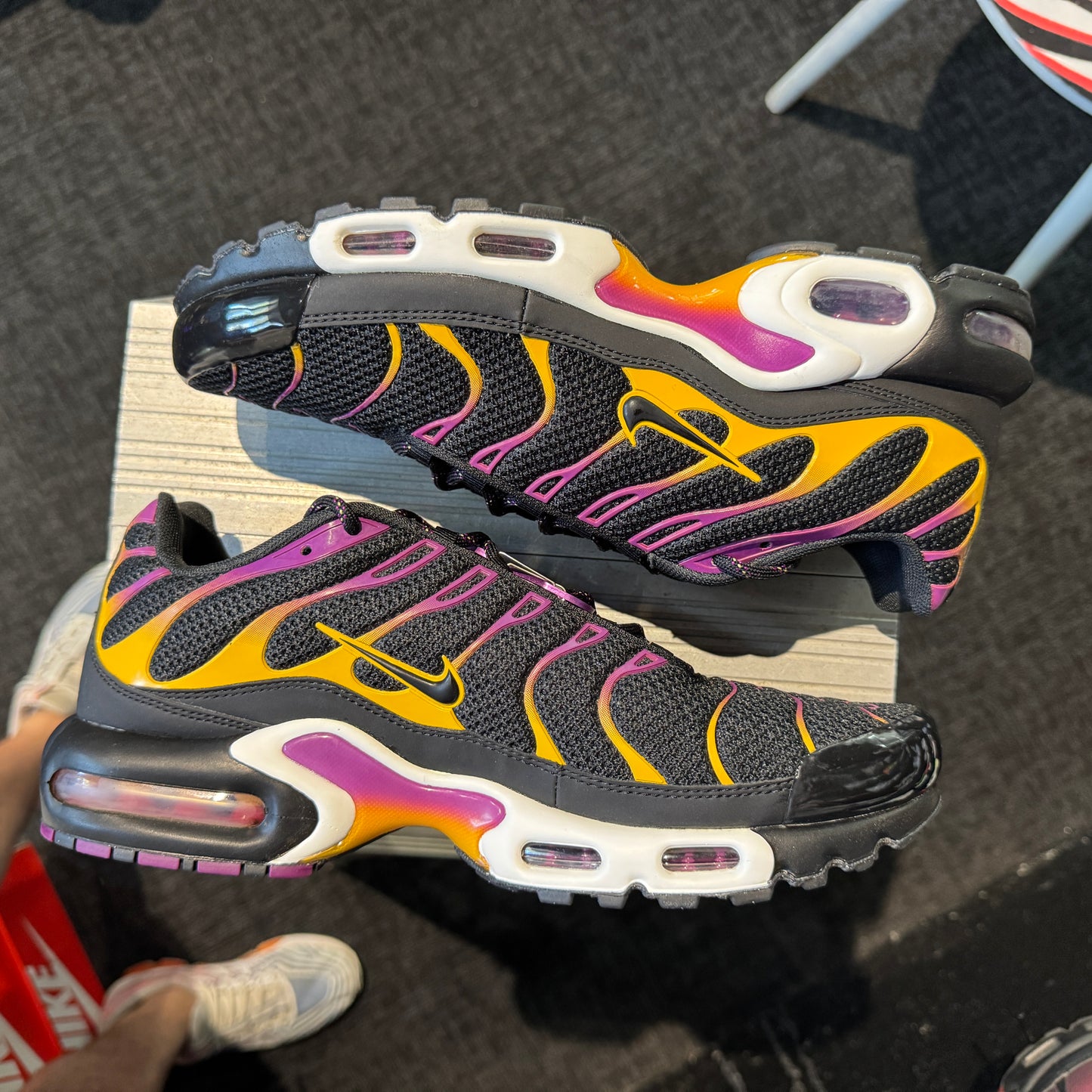 Nike Air Max Plus TN 'Black University Gold Viotech Purple' (Brand New)