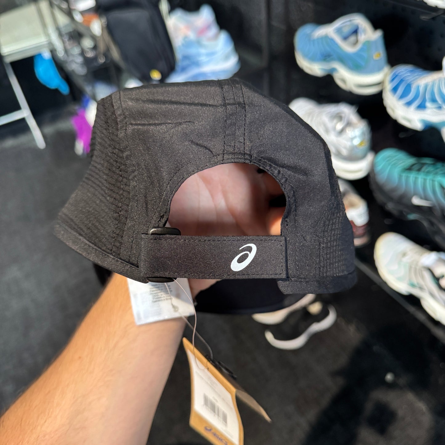 Asics Mesh Side 5 Pannel Cap 'Black White' (Brand New)