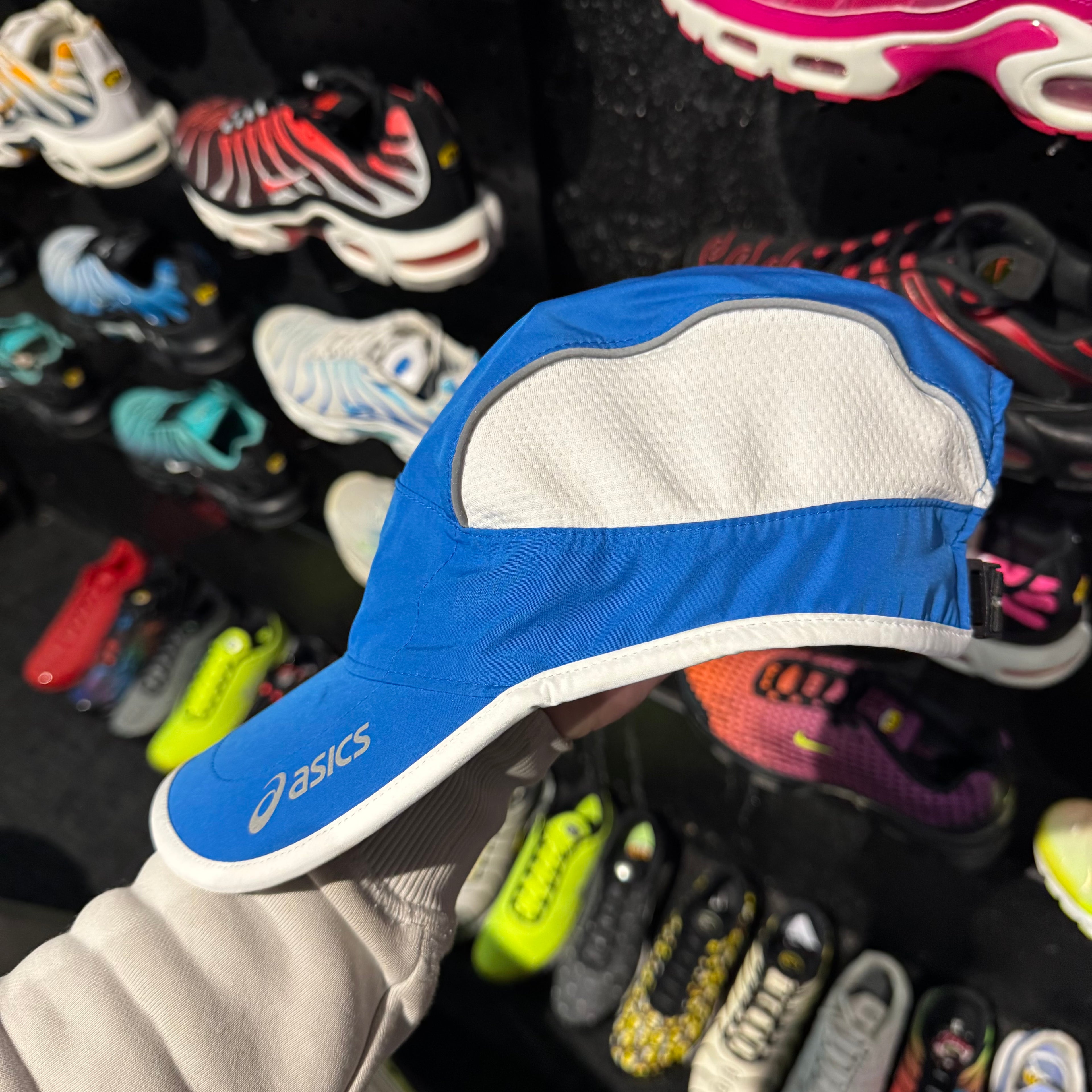 Asics Multi Pannel Reflective Cap 'Blue White' (Second hand)