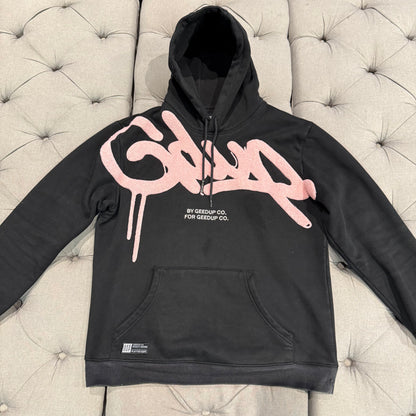 Geedup Handstyle Hoodie 'Black Pink' (Second hand)