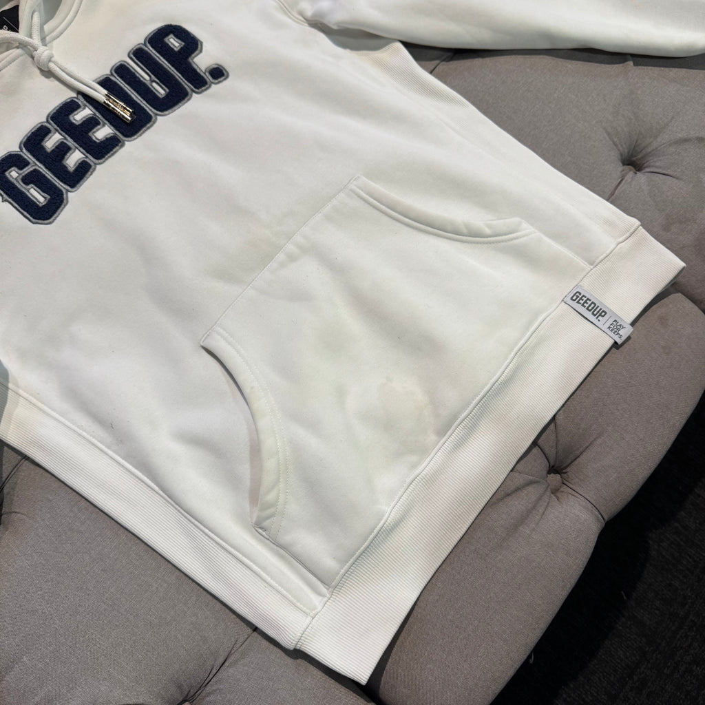 Geedup Play For Keeps Hoodie 'White Navy' (Second hand)