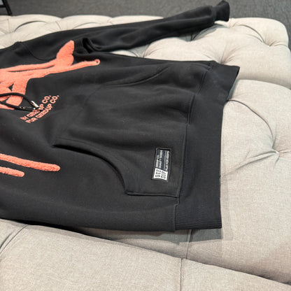 Geedup Handstyle Hoodie 'Black Peach' (Second hand)