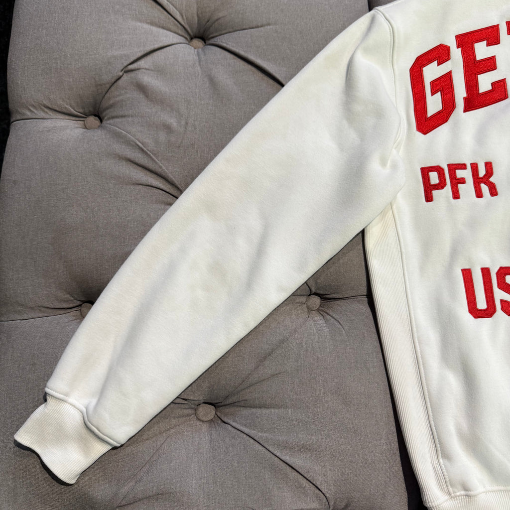 Geedup Strong-Arm Dept Crewneck 'White Red' (Second hand)