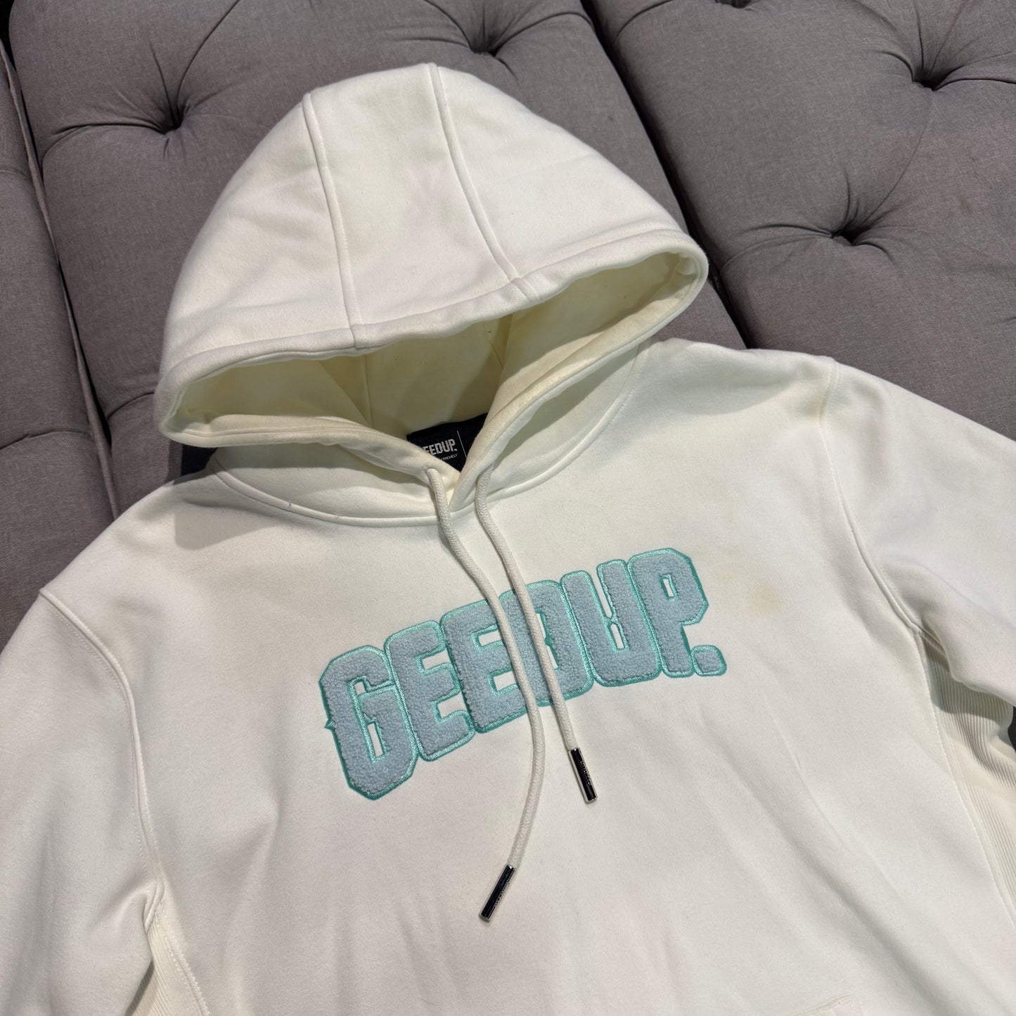 Geedup Play For Keeps Hoodie 'Bone White Teal' (Second hand)