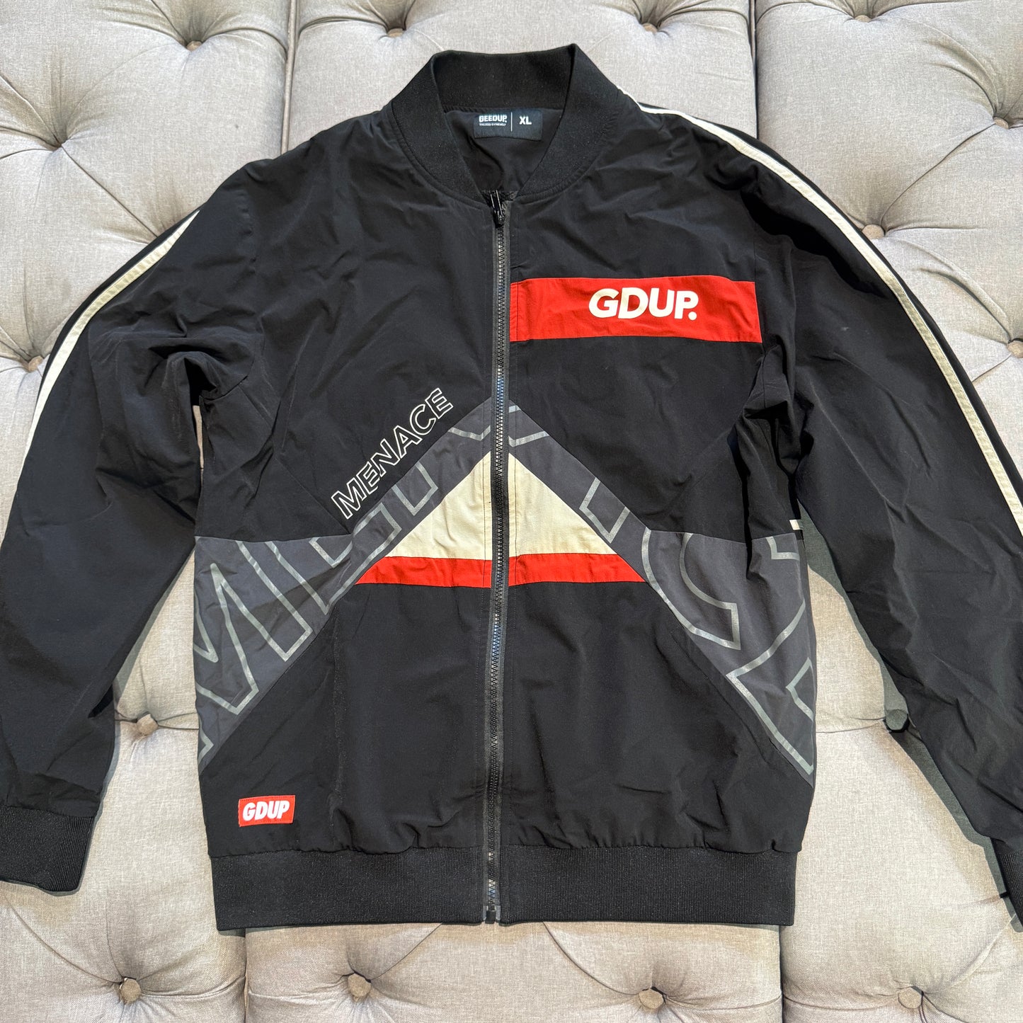 Geedup Menace Zipup Jacket 'Black Red' (Second hand)