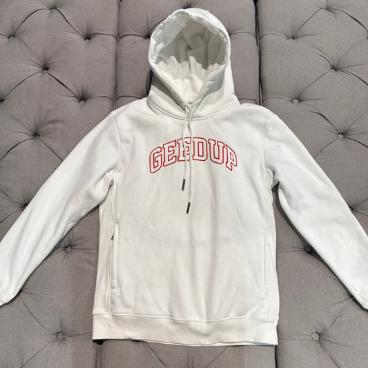 Geedup Team Logo Proud Hoodie 'White Red' (Second hand)