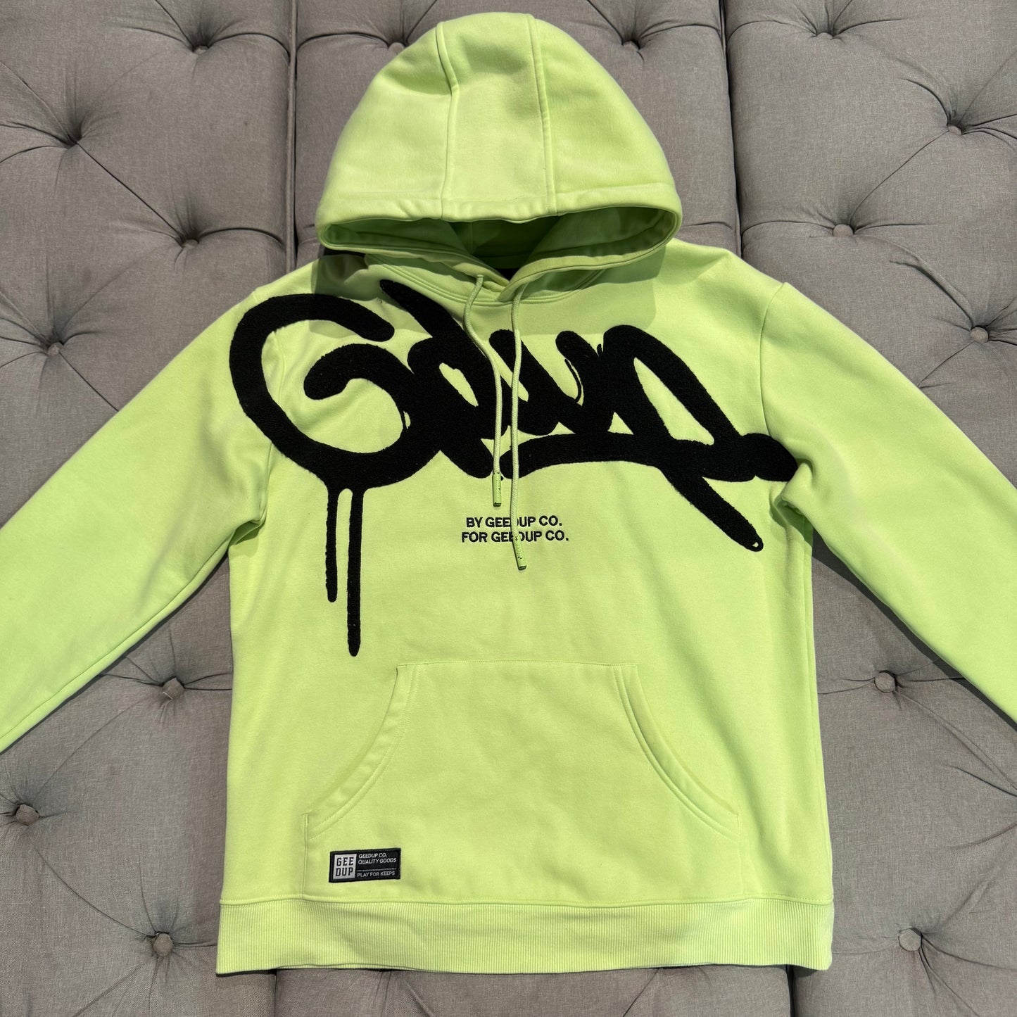 Geedup Handstyle Hoodie 'Pastel Black' (Second hand)