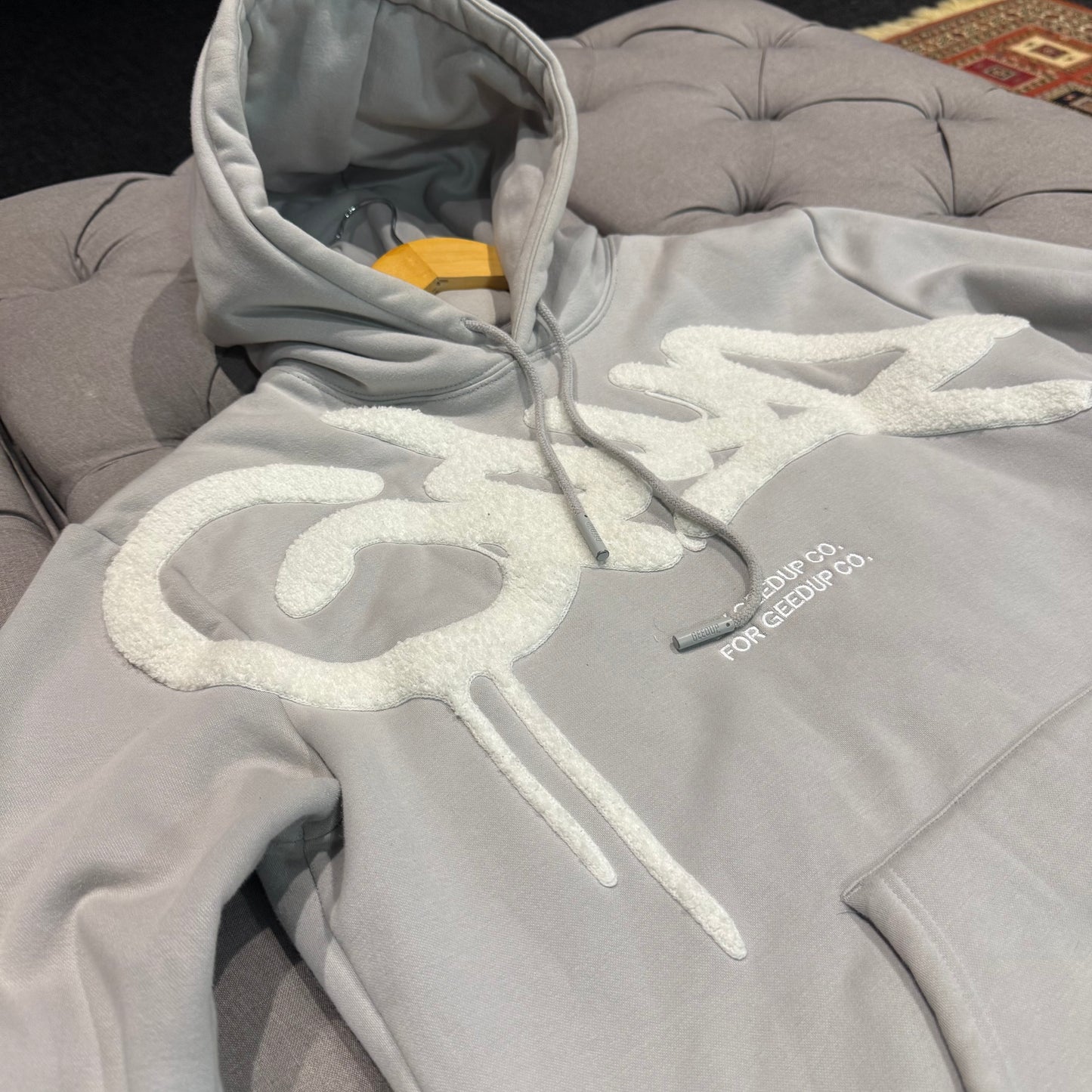Geedup Handstyle Hoodie 'Grey White' (2022) (Second hand)