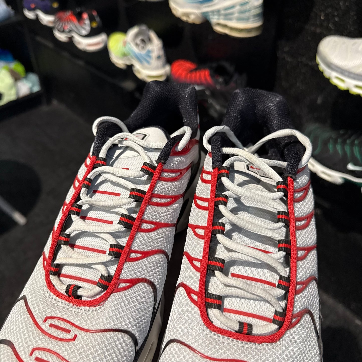Nike Air Max Plus TN 'Pure Platinum University Red' (Brand New)