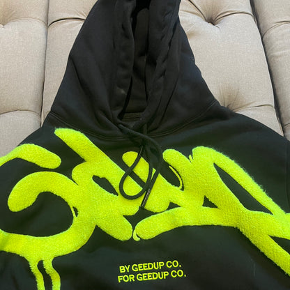 Geedup Handstyle Hoodie 'Black Neon' (Second hand)